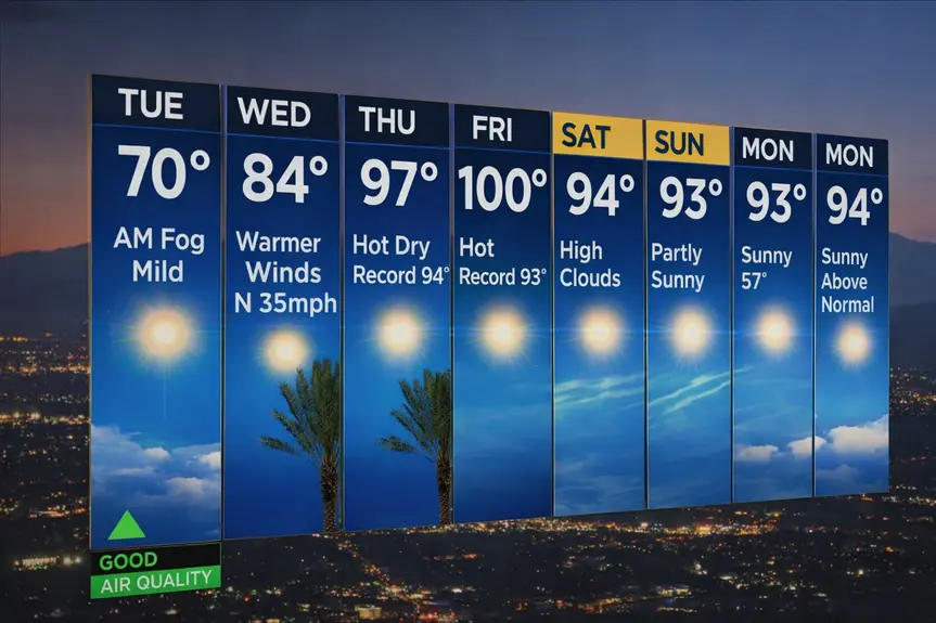 Cooler Tuesday Precedes a Heat Wave in Southern California