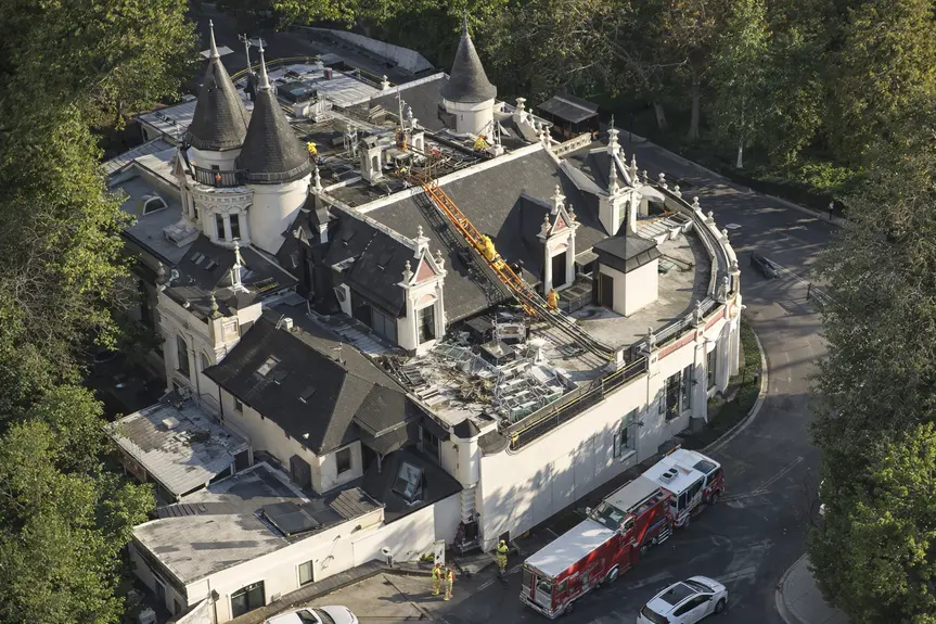 Firefighters Respond to Blaze at Hollywood's Magic Castle