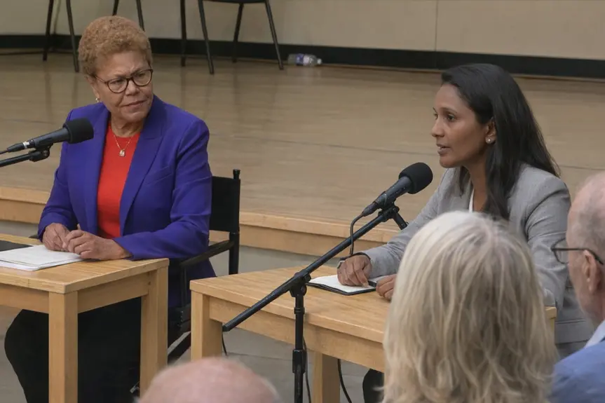 Tensions Rise Between Bass and Raman in Heated LA Mayoral Debate