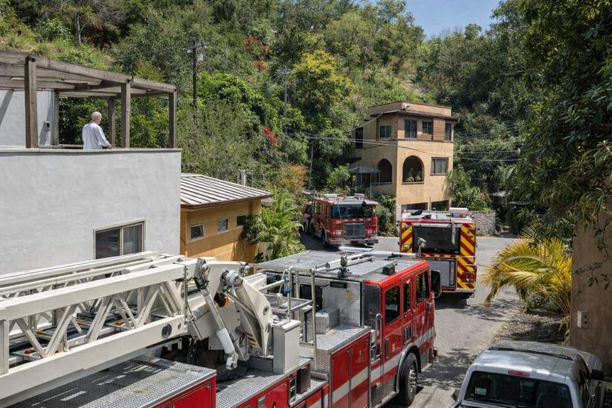 Heroic Firefighters Battle Blaze in Iconic Laurel Canyon Home