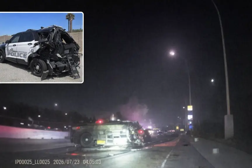 Close Call: Irwindale Officer Survives Crash Caused by Sleeping Driver
