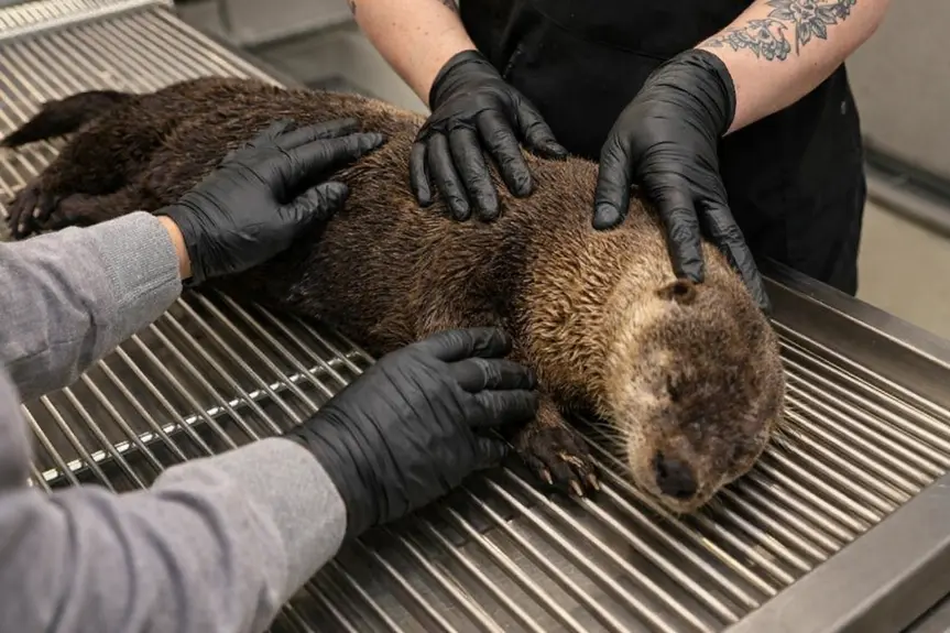 Local Wildlife Center Aids Injured River Otter After Hit-and-Run Incident
