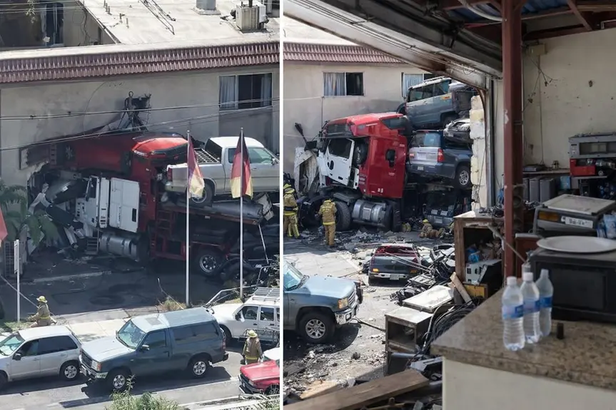 Semi-Truck Collision with Apartment Building Leaves Three Injured in Panorama City