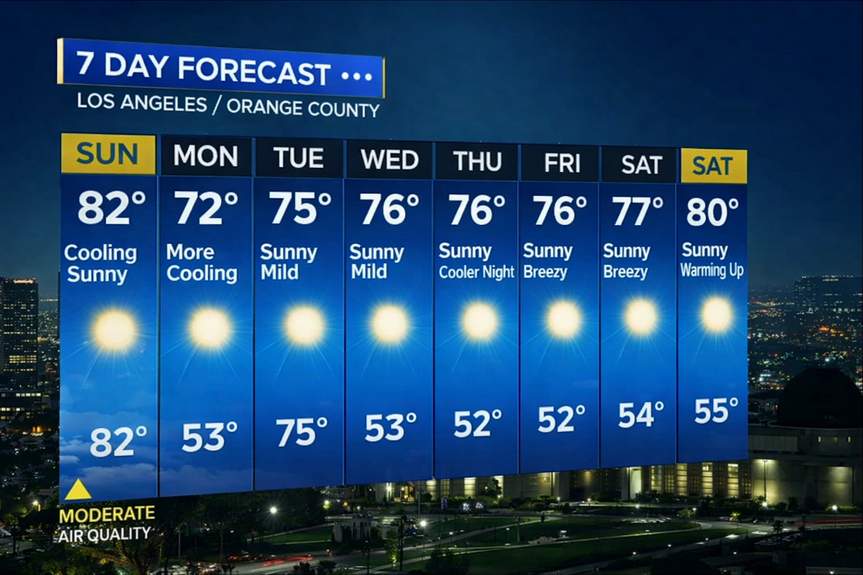 Southern California Set for a Refreshing Temperature Dip This Week