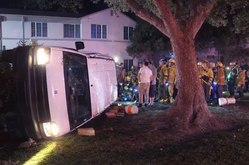 Ten Injured in Rollover Crash in Whittier
