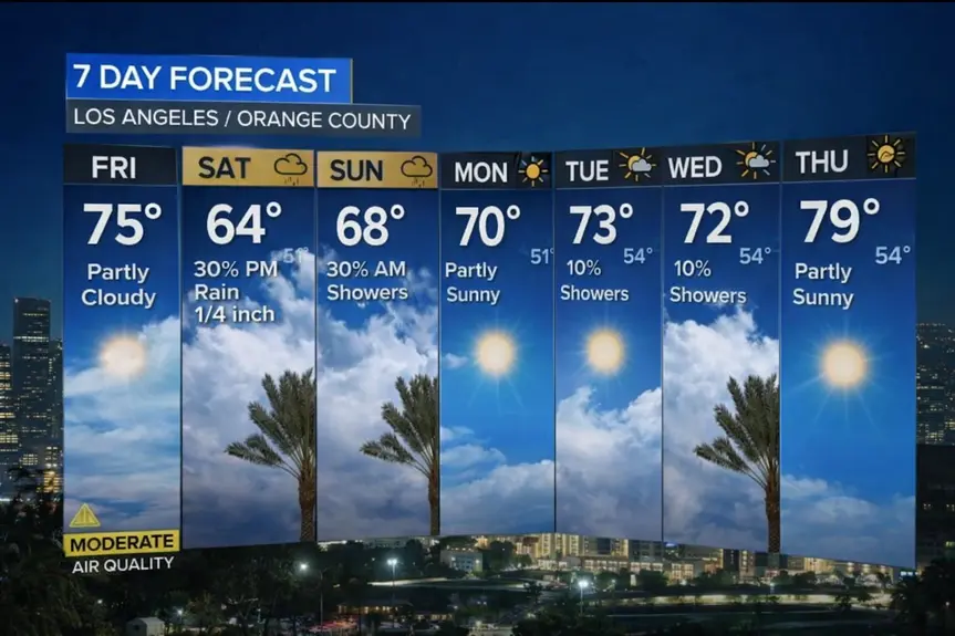 Weekend Weather Alert: Southern California Set for Showers